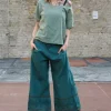 The TwoSisters Nomad Chic Collectie|Broeken-Zora Broek Petrol