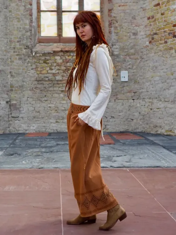The TwoSisters Nomad Chic Collectie|Broeken-Zora Broek Terracotta